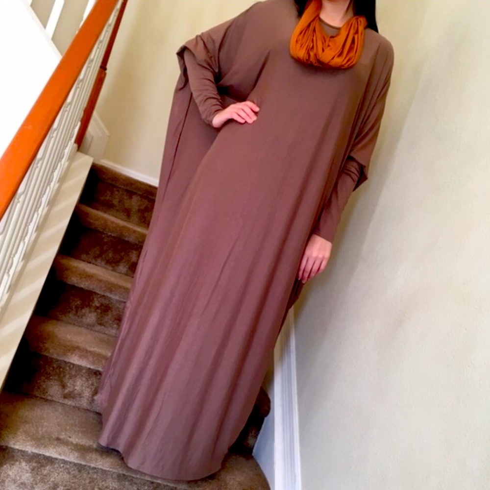 Batwing Jersey maxi full length Abaya dress